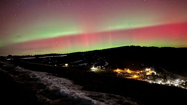 Polarlichter über Baden-Württemberg