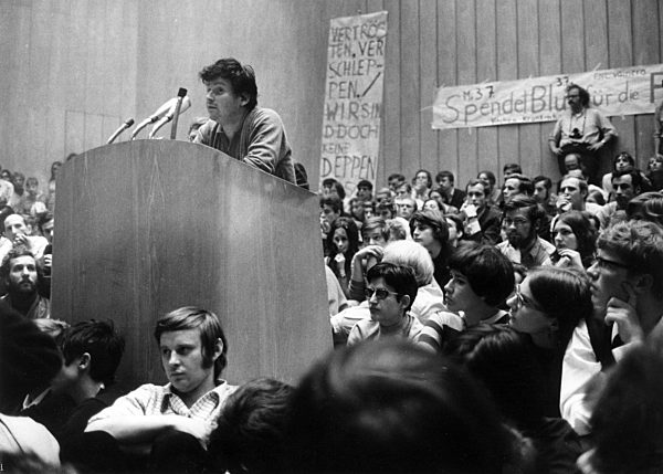 Daniel Cohn-Bendit 1968 at FU Berlin