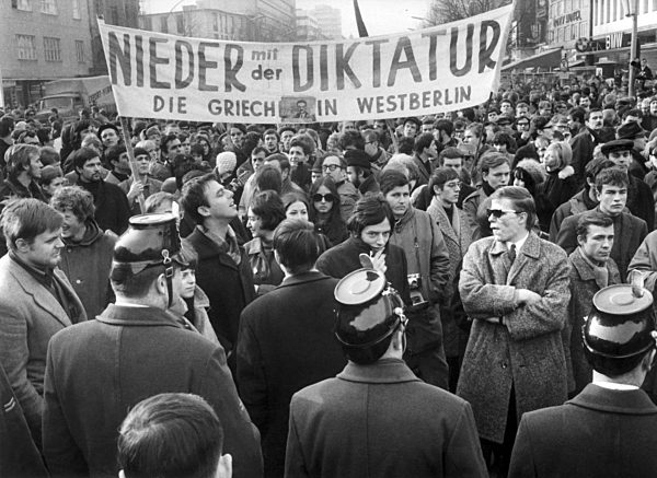 Student demonstration 1968 in Berlin