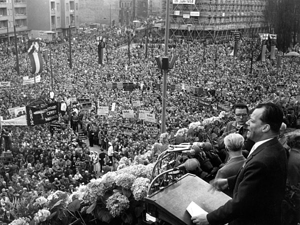 First May demonstration in West Berlin 1958