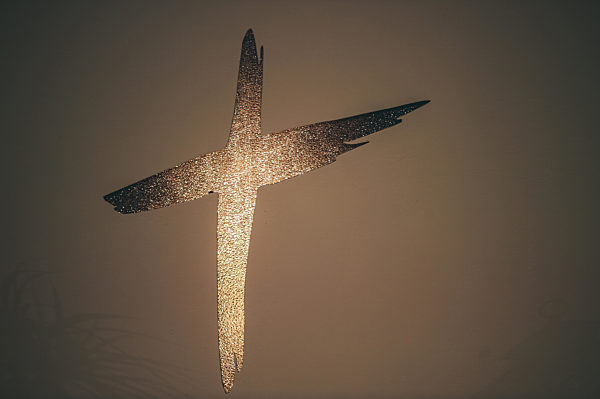 FRAT catholic youth rally in Jambville, France.  Cross.