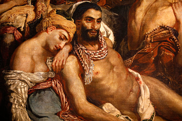 Eugene Delacroix, The Massacre at Chios, oil on canvas, 1824. Detail.