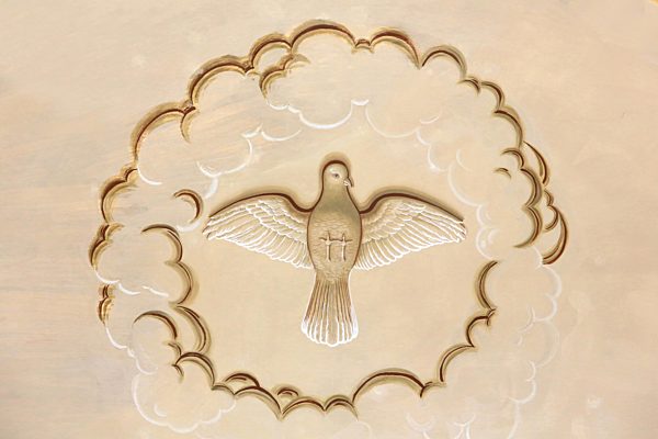 Representation of the Holy Spirit. Notre-Dame de la Gorge church.