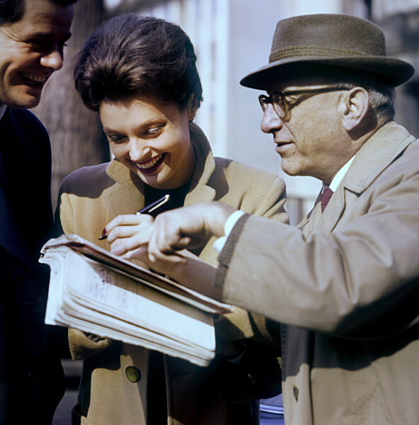 Nadja Tiller with director Robert Siodmak
