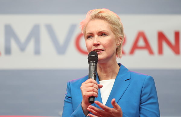 SPD-Wahlkampfveranstaltung in Schwerin