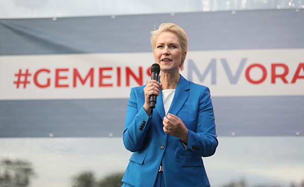 SPD-Wahlkampfveranstaltung in Schwerin