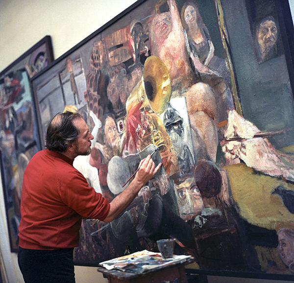 DDR - Maler Bernhard Heisig im Atelier