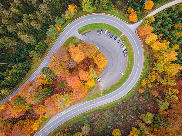 Die Grosse Kurve am Grossen Feldberg im Herbst