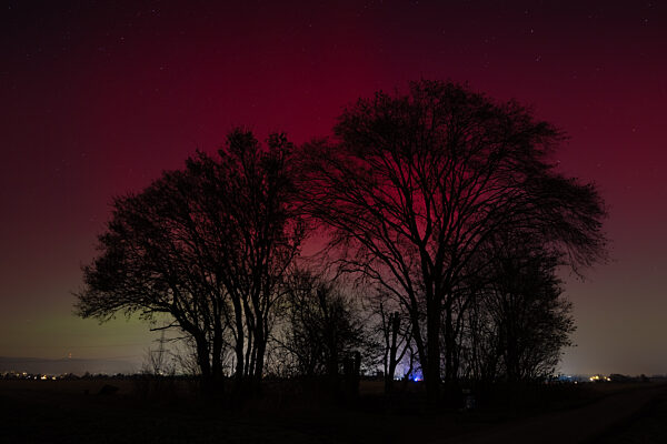 Polarlichter am Abendhimmel über Deutschland