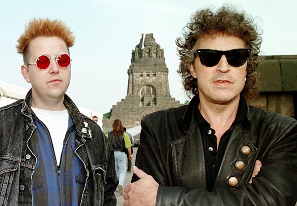 Rock-Sänger Krumbiegel und Niedecken in Leipzig