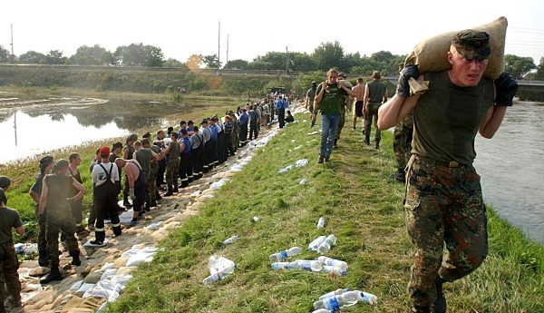 Hochwasser in Bitterfeld