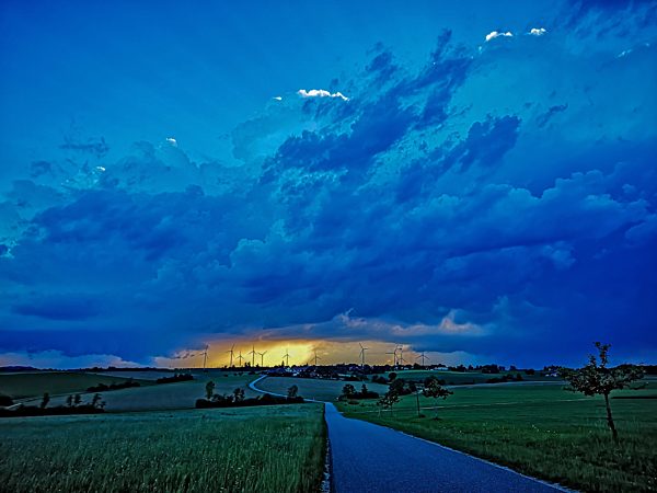 Gewitterzelle, Baden-Württemberg, Deutschland