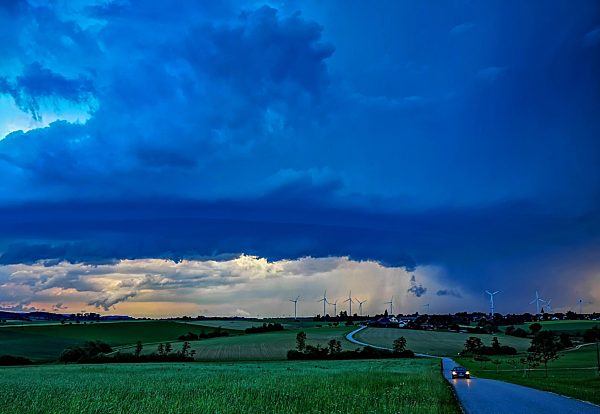 Gewitterzelle, Baden-Württemberg, Deutschland