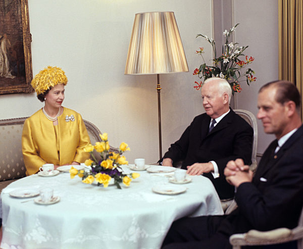 Queen Elizabeth II. and Federal President Heinrich Lübke