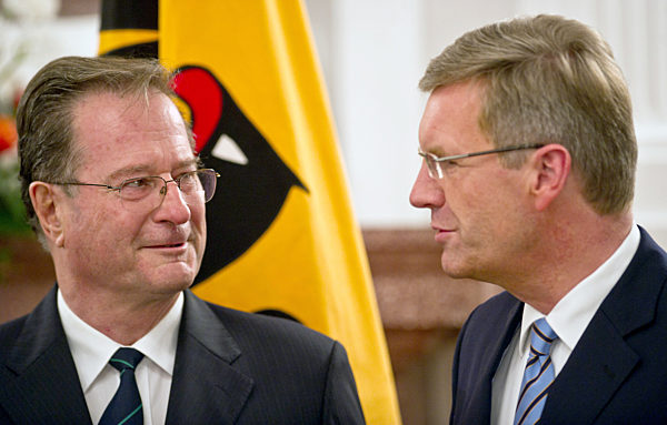 Wulff gibt Abendessen für Kinkel