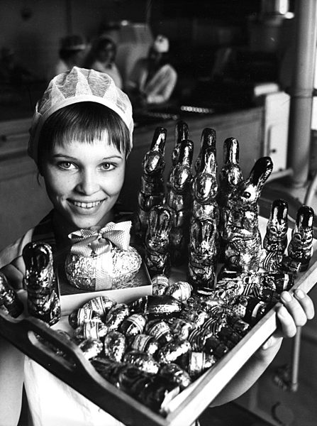 Schokoladenfiguren kamen in der DDR aus dem VEB (Volkseigener Betrieb)...