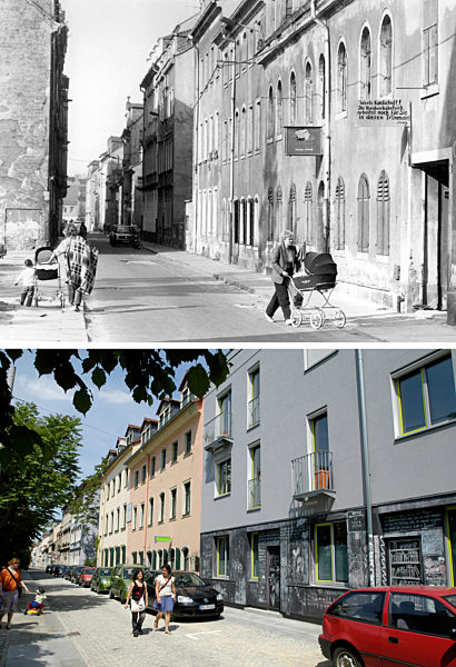 Gegenüberstellung - Böhmische Straße Dresden