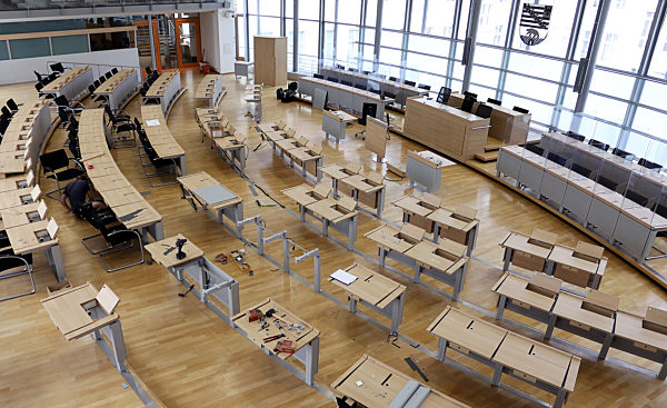 Umbauarbeiten im Landtag von Sachsen-Anhalt