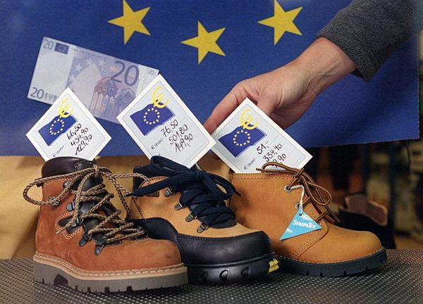 Euro-Preisschilder - bislang nur Dekoration