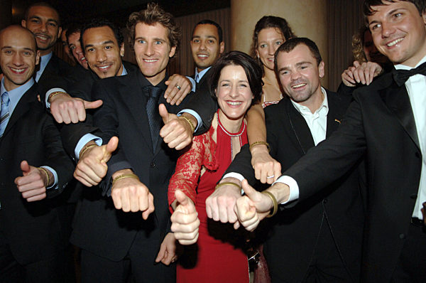 Die zweifache Biathlon-Weltmeisterin Uschi Disl (M...