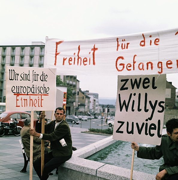 Demonstration gegen die DDR