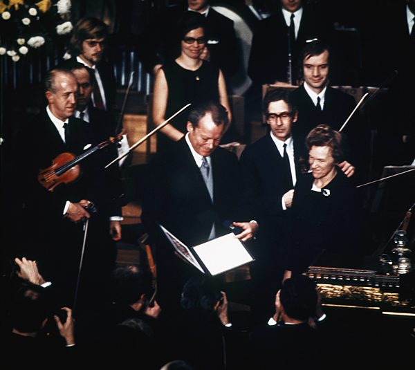 Willy Brandt awarded with Nobel Peace Prize