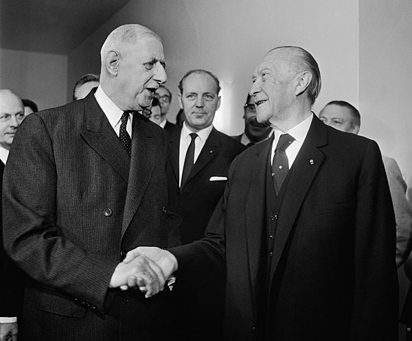 Konrad Adenauer and Charles de Gaulle