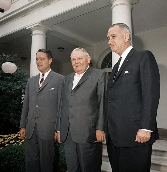 Ludwig Erhard bei US-Präsident Johnson