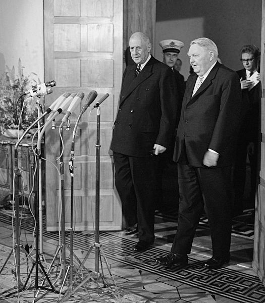 Charles de Gaulle 1965 bei Ludwig Erhard