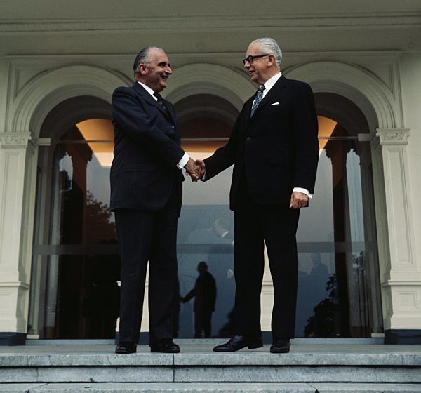 Georges Pompidou bei Gustav Heinemann