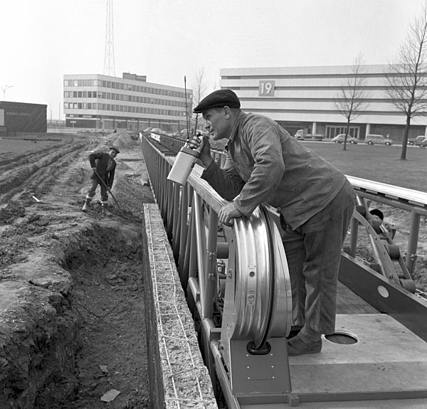 Preparations for Hanover fair 1963