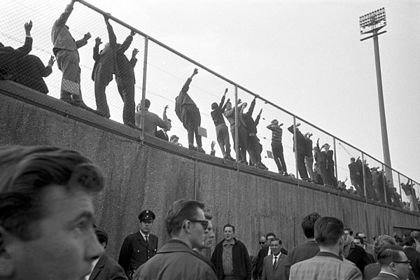 Spectators at the fence