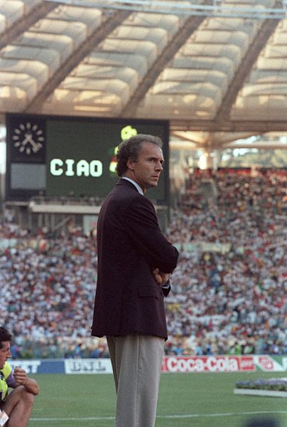 Soccer World Cup 1990: Germany vs Argentina - Head coach Franz Beckenbauer