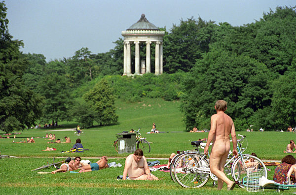 Nude bathing in the Englischer Garten