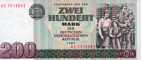 DDR- Geld - Zweihundert Mark (nicht im Umlauf)