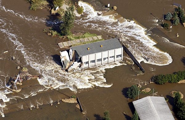 Hochwasser: Dammbruch in Torgau