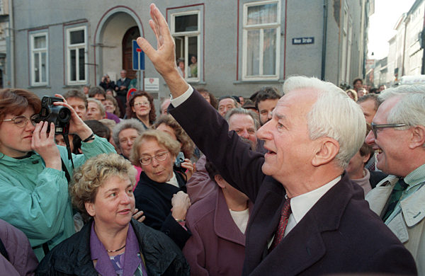 Weizsäcker in Mühlhausen (Archivfoto und Text 1993)