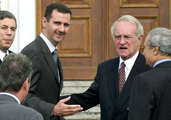 Assad bei Bundespräsident Rau in Berlin