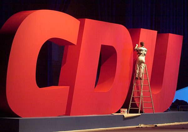 Vorbereitungen CDU-Parteitag  Dresden