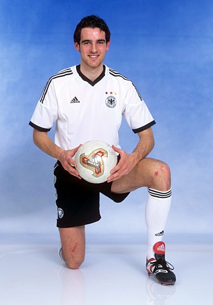 Fussballer im Fotostudio