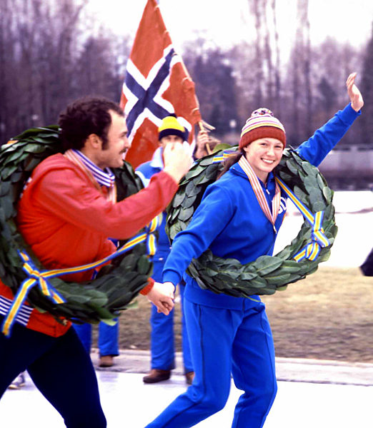 Eischnelllauf - WM-Titel 1981 für Karin Enke und Frode Rönning