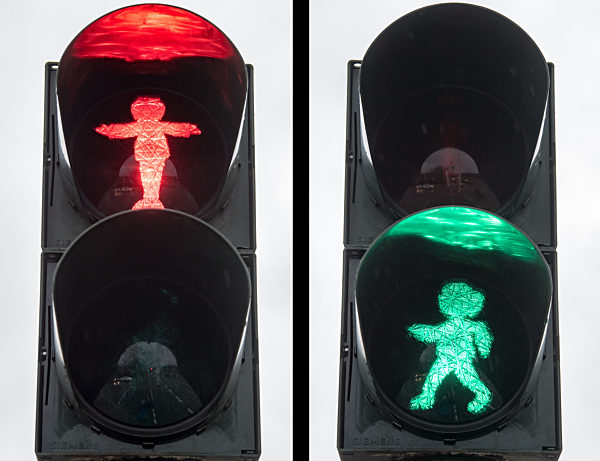"Vater und Sohn"-Ampeln in Plauen