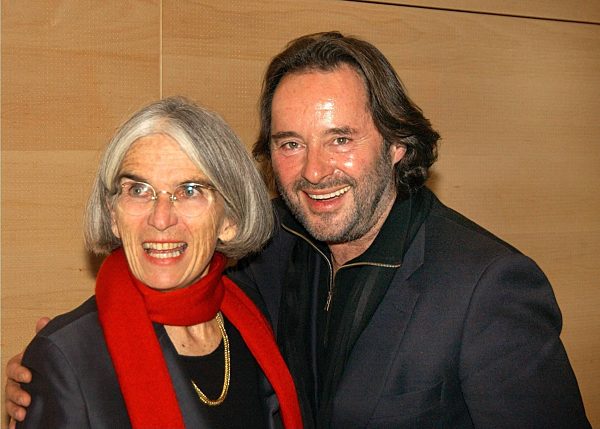 Donna Leon und Uwe Kockisch (Darsteller des Commisario Brunetti) beim...