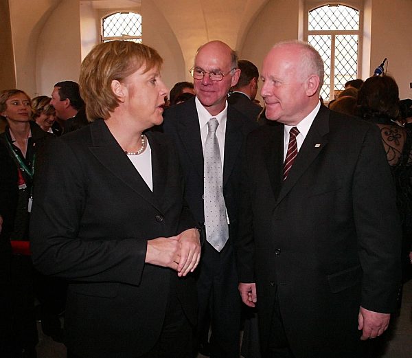 Angela Merkel,  Norbert Lammert, (Bundestagspraesident)  und Georg Mildbradt...