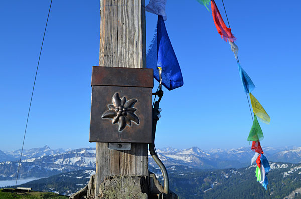 A cross on the top of a mountain