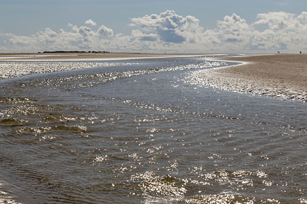 low tide at the north sea on Amrum, Germany