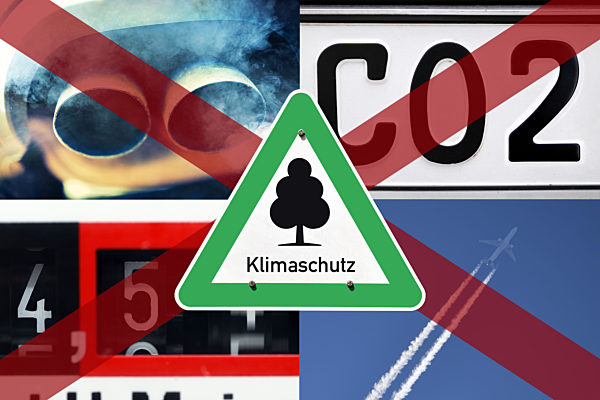 Autoauspuff, CO2-Nummernschild, Heizungszähler...