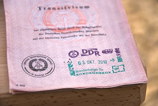 2010, berlin, deutschland, visum der ddr zu 20 jährigen tag der deutschen...