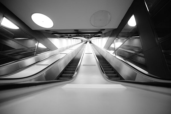 Escalator, airport Atlante, Sweden