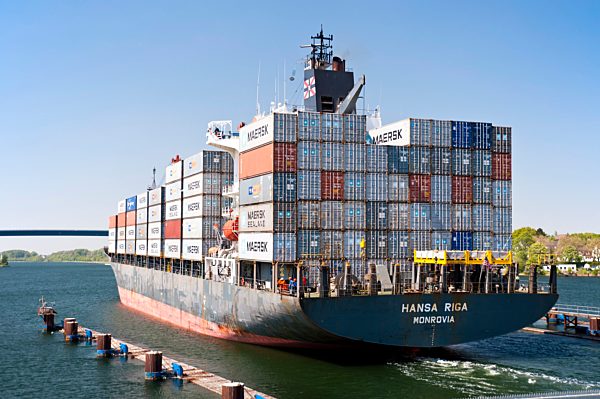Sluice of Holtenau at the entrance of the Kiel Canal, Germany